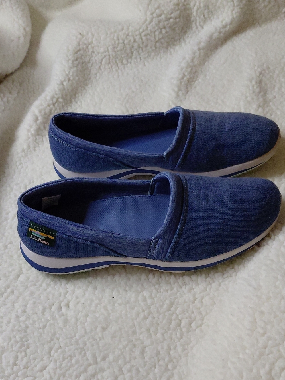 L.L. BEAN Women's Size 7 Denim Blue Slip-On Flats